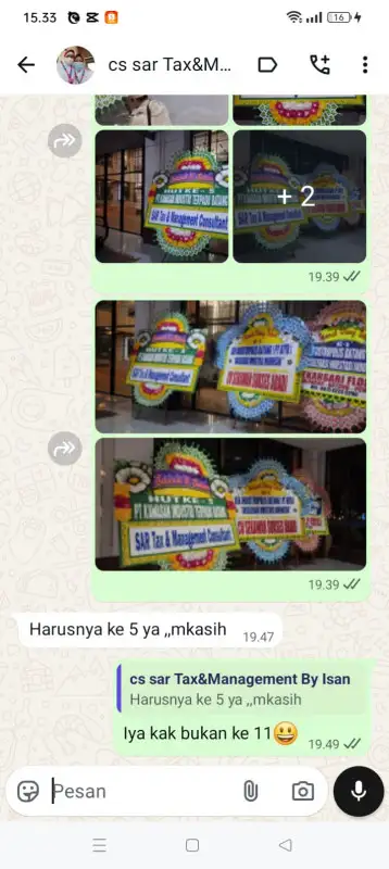 Testimonial papan bunga BARRU