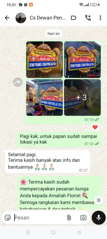 Testimonial papan bunga BARRU